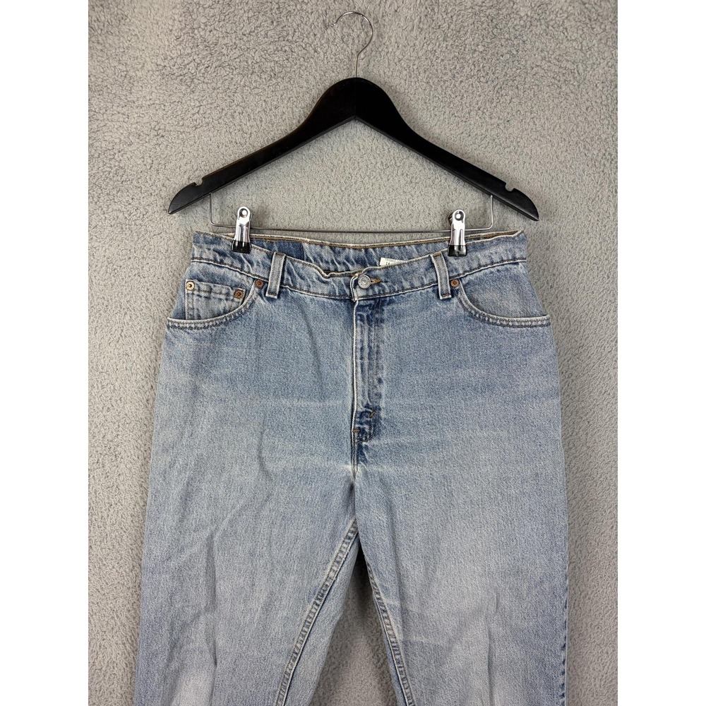 Vintage Levis 550 Jeans Womens 14P Blue Light Relaxed Tapered Made USA Grunge